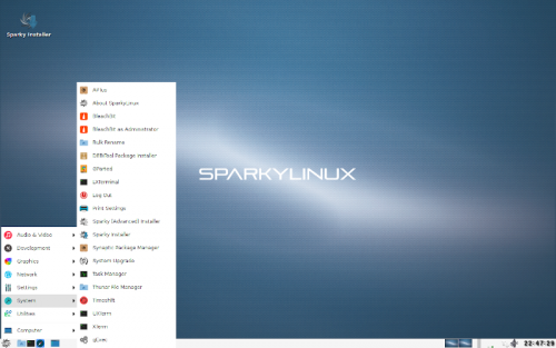 SparkyLinux 4.11 LXDE - 800X500