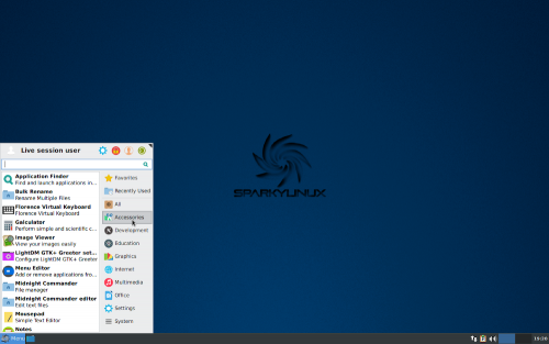 SparkyLinux 5.9 Xfce - 800X500